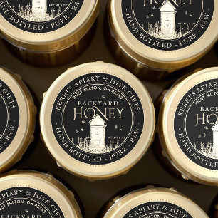 Backyard Hives Honey Label Hand Bottled Raw