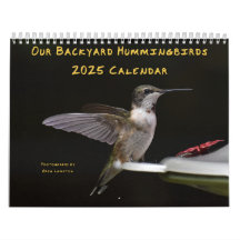Backyard Hummingbirds 8.5” x 11” Calendar