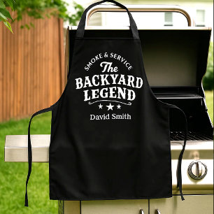 Backyard Legend BBQ Apron with Custom Name