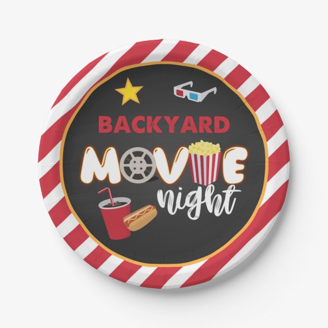 Backyard Movie Night Plate (Front)