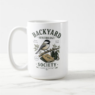 Backyard Ornithology Chickadee Illustration Coffee Mug