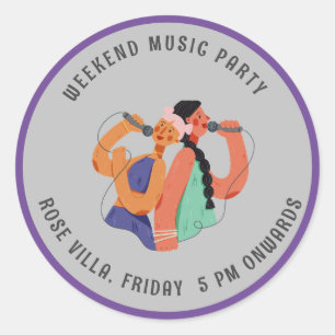 Backyard party stickers
