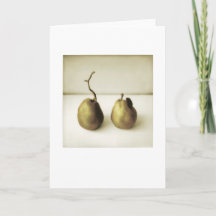 Backyard Pears Photo Painting Blank Greeting