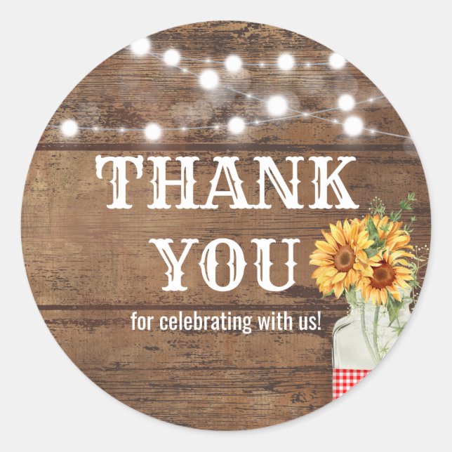 Backyard Picnic Party Classic Round Sticker (Front)