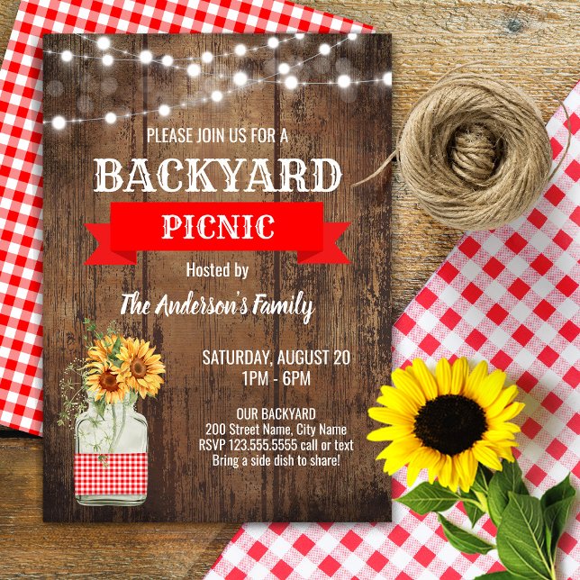 Backyard Picnic Party Invitation (Creator Uploaded)