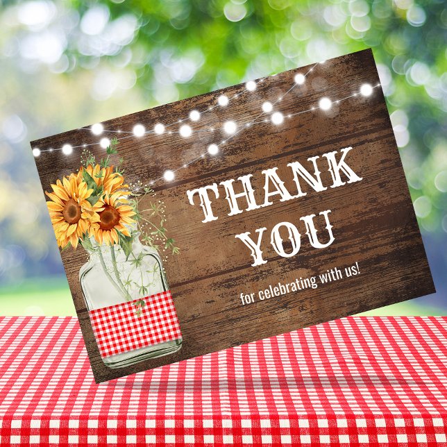 Backyard Picnic Party Thank You Card (Creator Uploaded)