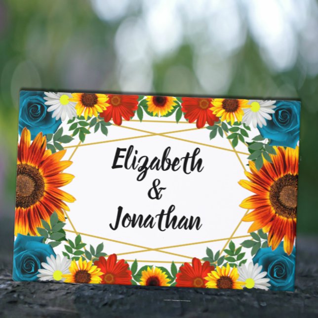 Backyard Summer Floral Geometric Guest Book (Creator Uploaded)
