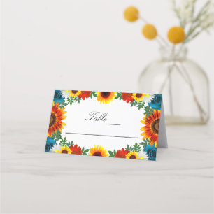 Backyard Summer Floral Place Card