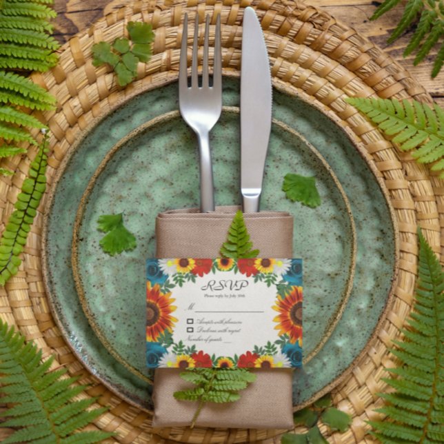 Backyard Summer Floral RSVP Card (Creator Uploaded)