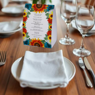 Backyard Summer Floral Wedding Menu