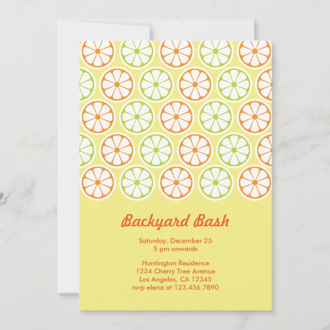 Backyard Summer Party Invitation (Front)