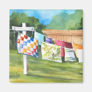 Backyard Washline Magnet