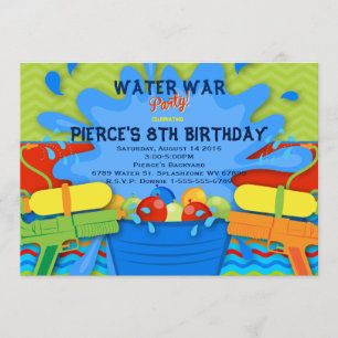 Backyard Water Party Invitation