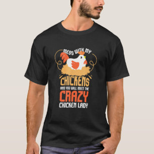 Backyard Womens Chicken Farmer I Crazy Chicken Lad T-Shirt