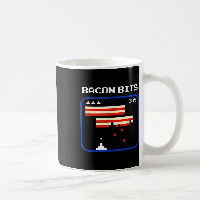 Bacon 8-bits Video Game Player Retro Nerd Geek  Coffee Mug (Right)