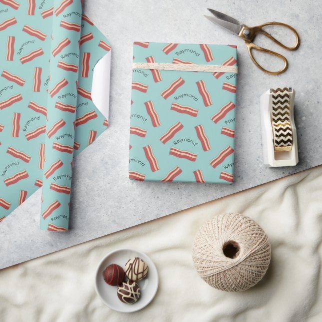 Bacon Add a Name Wrapping Paper (Crafts)