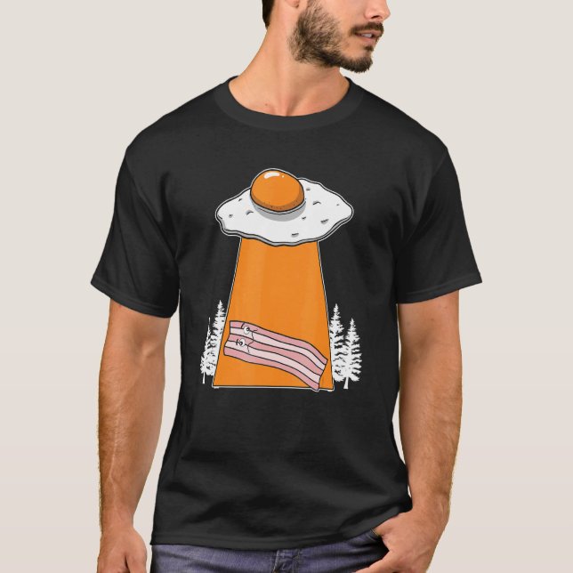 Bacon Alien Abduction Breakfast Bacon  Meat Bacon  T-Shirt (Front)