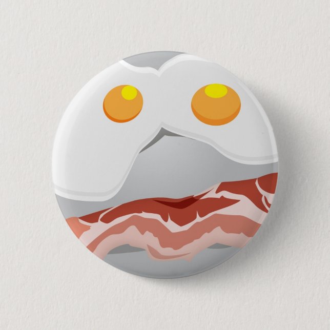 Bacon and Eggs 6 Cm Round Badge (Front)