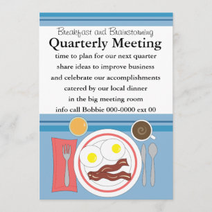 Bacon and Eggs all Business Invitation