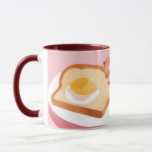 Bacon and eggs and toast mug