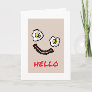 BACON AND EGGS BIRTHDAY BREAKFAST HUMOR CARD