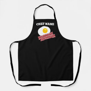 Bacon and eggs breakfast custom kitchen apron
