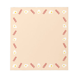 Bacon and Eggs Food Pattern Notepad