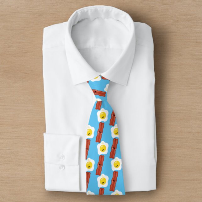 Bacon and Eggs Fun BFF Tie (Bacon and Eggs Fun BFF Neck Tie from Ricaso. A fun tie for a fun guy. Food themed neck ties)