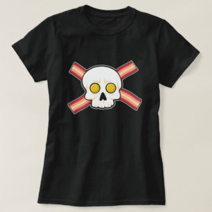 Bacon And Eggs Skull Crossbone Breakfast Gift T-Shirt