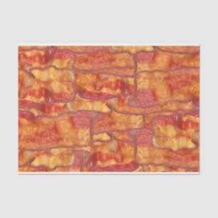 Bacon Background Pattern, Funny Fried Food Tissue Paper