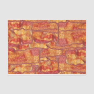 Bacon Background Pattern, Funny Fried Food Tissue Paper