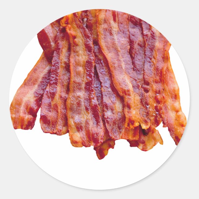 Bacon Bacon Bacon Classic Round Sticker (Front)