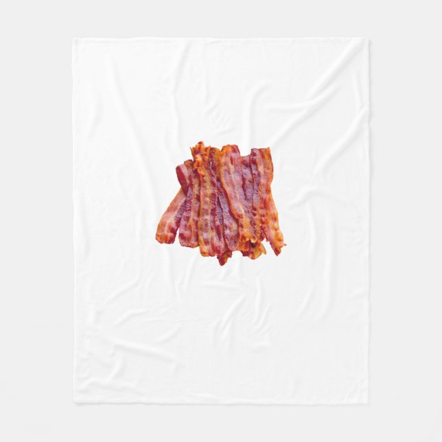 Bacon Bacon Bacon Fleece Blanket (Front)
