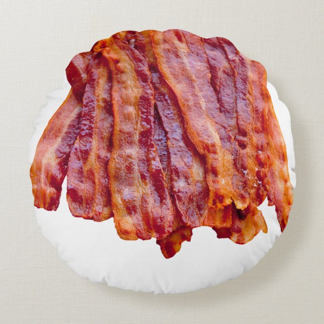 Bacon Bacon Bacon Round Cushion (Front)