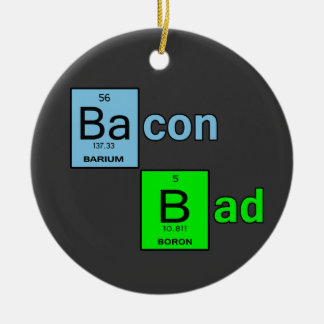 Bacon Bad Ceramic Tree Decoration