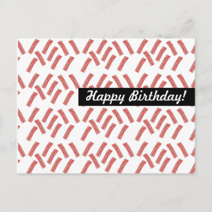 Bacon Birthday Any Occasion Pattern Personalised Postcard