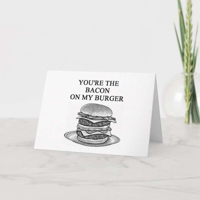 bacon cheesenurger lover holiday card (Front)