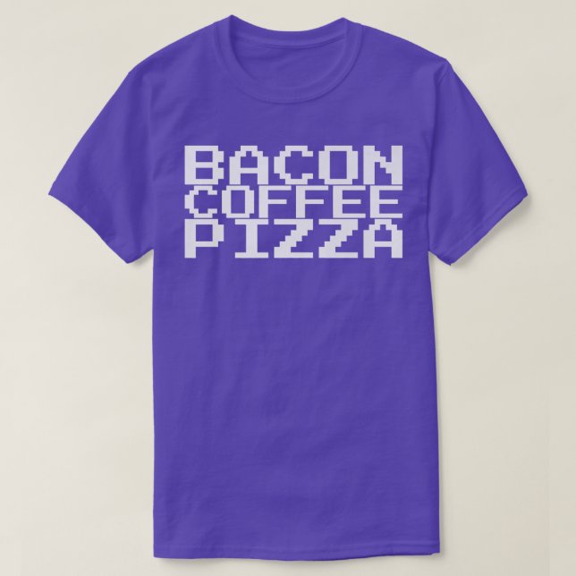 Bacon Coffee Pizza Premium T-Shirt Copy (Design Front)