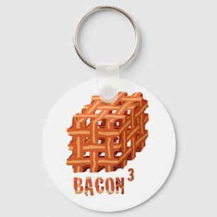 Bacon Cubed Key Ring