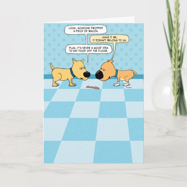 Bacon Dogs Birthday Card (Front)