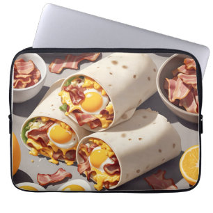 Bacon Egg Cheese Breakfast Wrap Laptop Sleeve