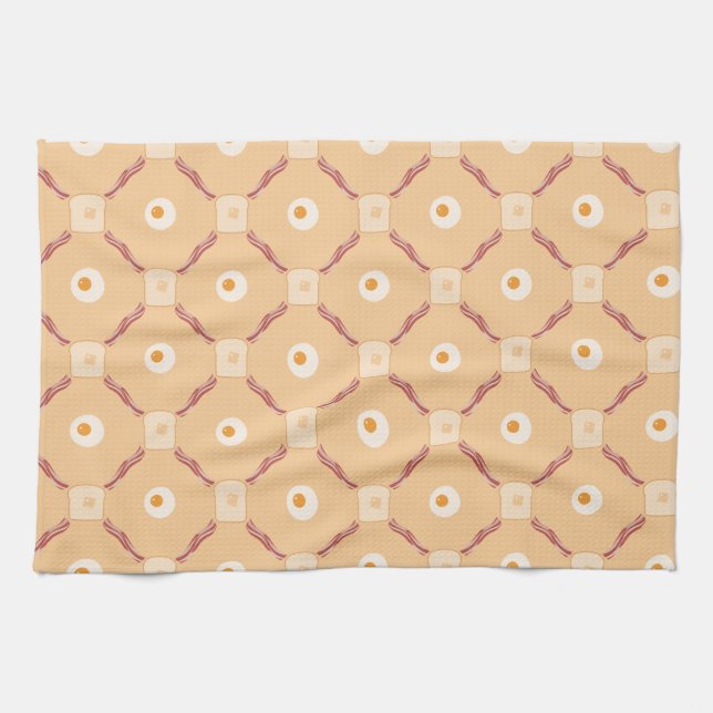 Bacon, Eggs and Toast Tea Towel (Horizontal)