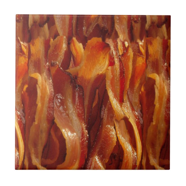 Bacon Field Yummy Pattern Decor Ceramic Tile (Front)