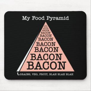 Bacon Food Pyramid Mouse Pad