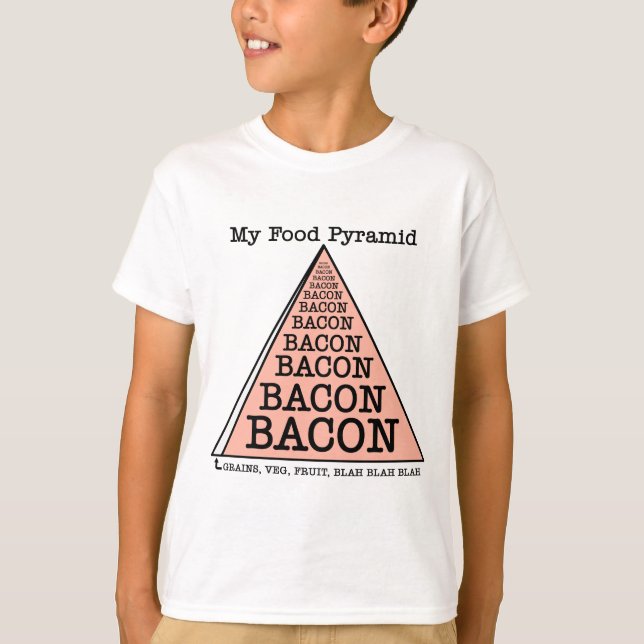 Bacon Food Pyramid T-Shirt (Front)