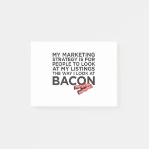 Bacon Funny Real Estate Quote Post-it Notes