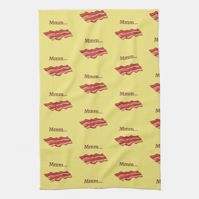 Bacon Funny Tea Towel (Vertical)
