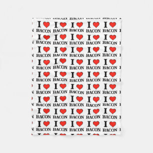 Bacon Heart Fleece Blanket