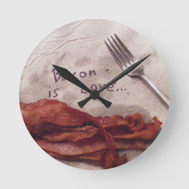 Bacon is Love Round Clock (Front)