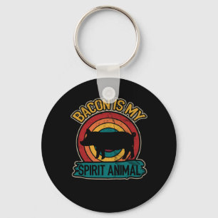 Bacon Is My Spirit Animal Bacon Lover Grilling Key Ring